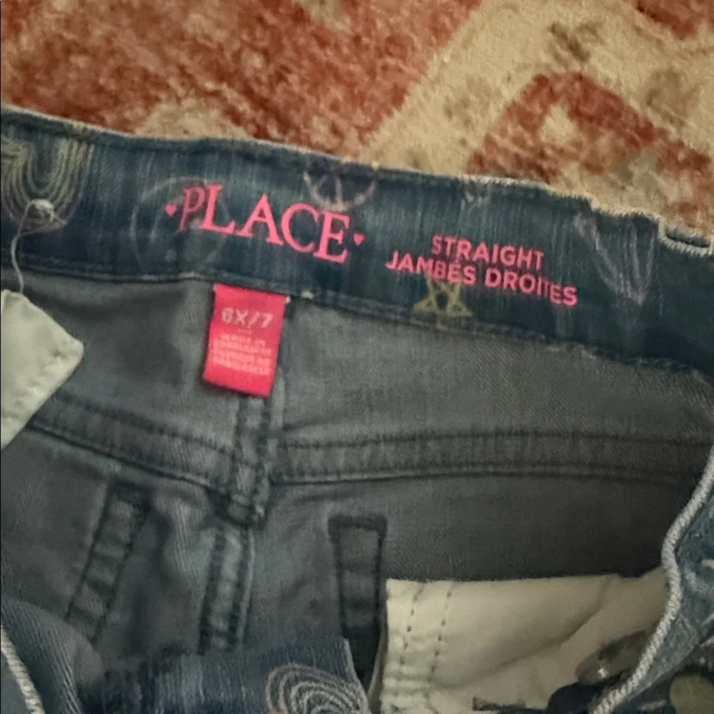 The Children's Place Printed Kid's Denim Jeans - Light Blue & Dark Blue